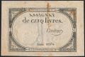 Франция, 5 ливров 1793 года. Подпись: DUTOUR