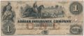США, Adrian Insurance Company, 1 доллар 1852 года