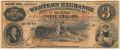 США, Western Exchange, 3 доллара 1857 года