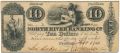 США, The North River Banking Co, 10 долларов 1840 года